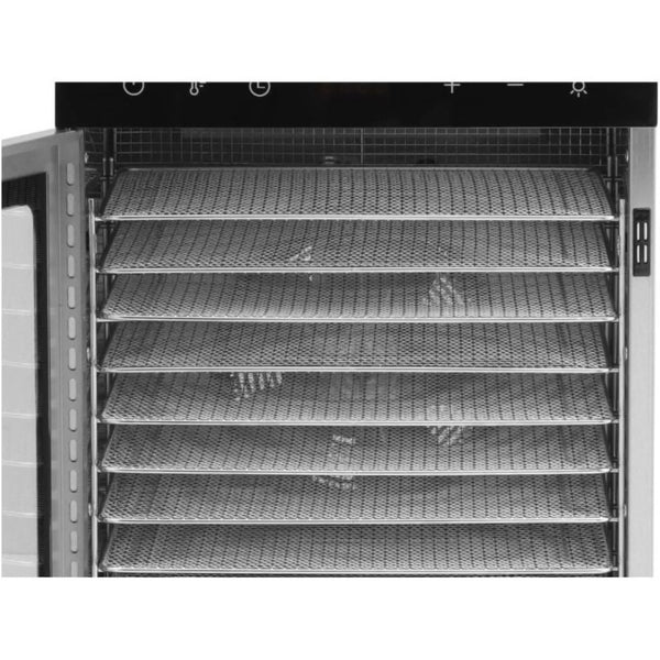 Déshydrateur inox 10 plateaux – 800 W, 30 à 90°C