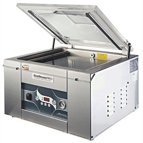 Machine sous vide avec cloche <br> double barre <strong>(2 x 450mm)</strong>