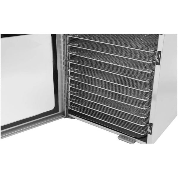 Déshydrateur inox 10 plateaux – 800 W, 30 à 90°C